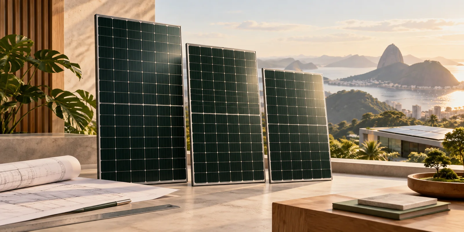 Concept illustration for Standard photovoltaic module options for Brazil.