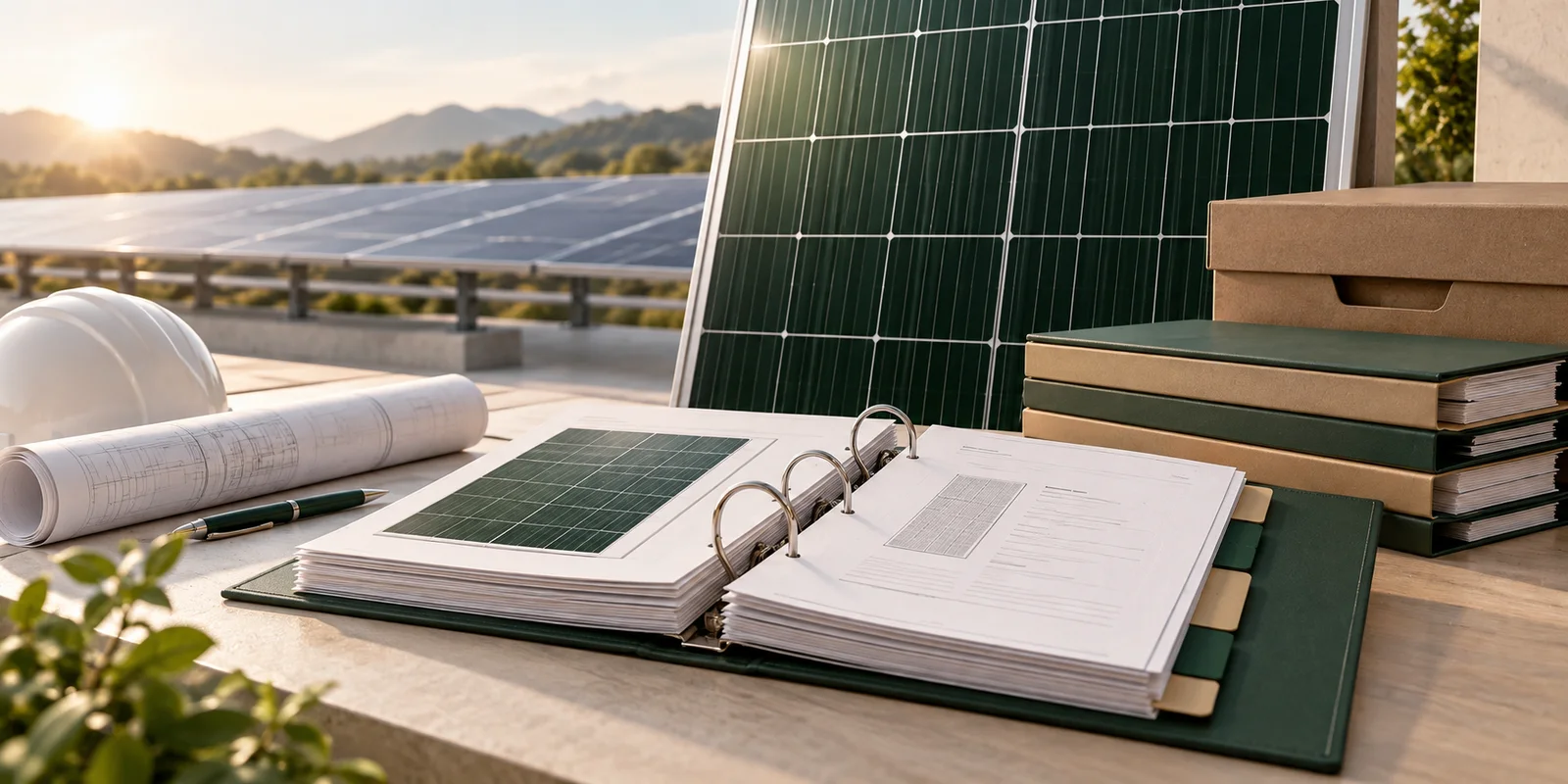 Concept illustration for Which PV module records belong in the final project handover package?