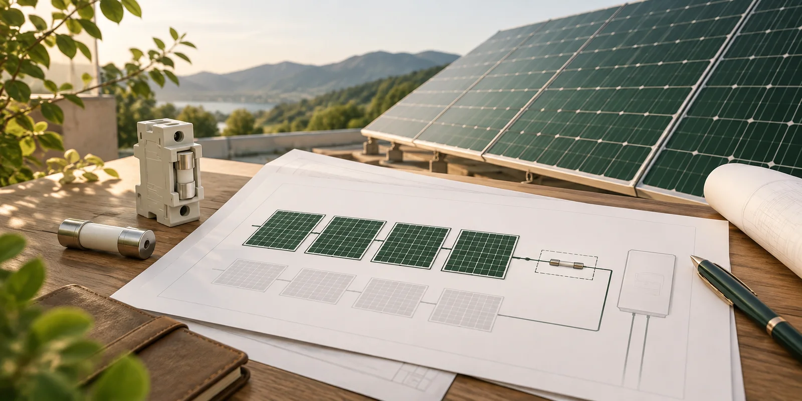 Concept illustration for How should maximum series fuse current rating be used in PV system design?