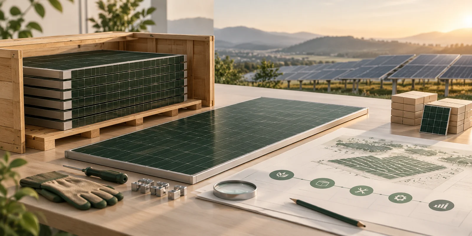 Concept illustration for How should spare photovoltaic modules be planned for a project lifecycle?